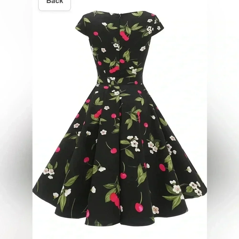 Bbonlinedress cotton cocktail dress Sz L NWOT #004 - Picture 6 of 7